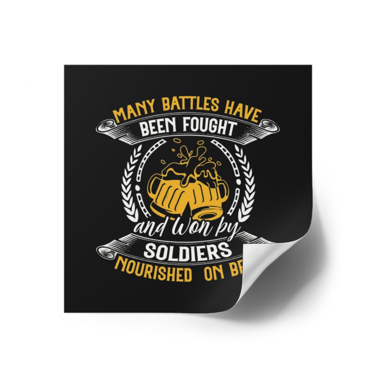beer square stickers nourished on beer design perfect for beer lovers