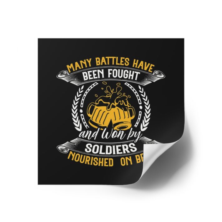 beer square stickers nourished on beer design perfect for beer lovers