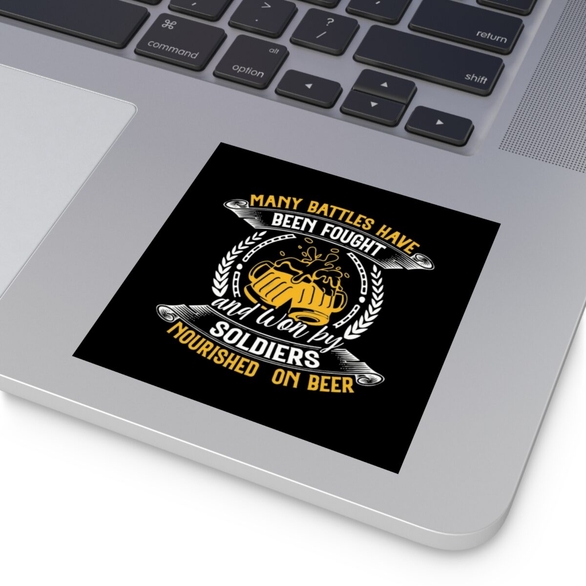 beer square stickers nourished on beer design perfect for beer lovers