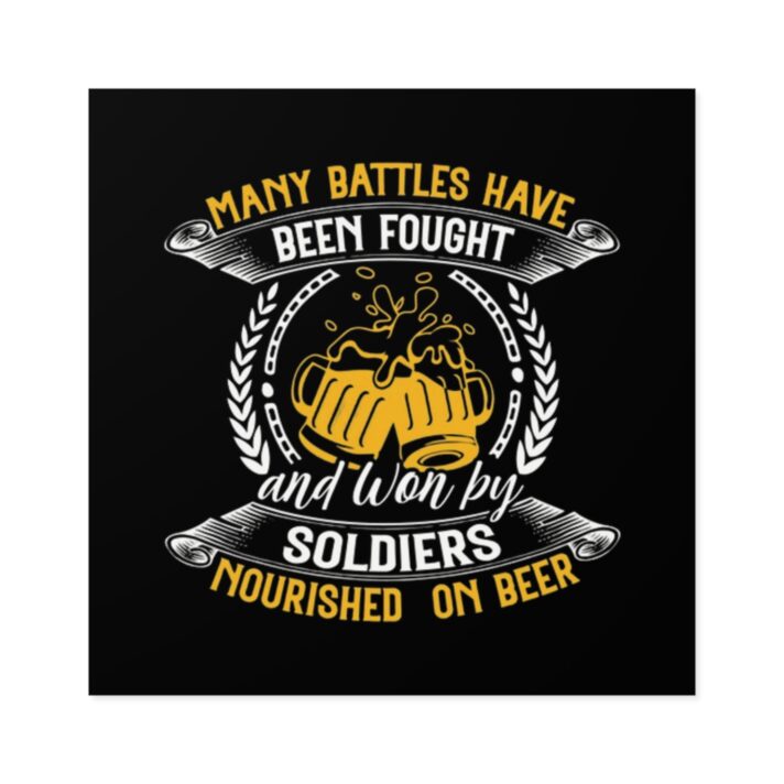 beer square stickers nourished on beer design perfect for beer lovers