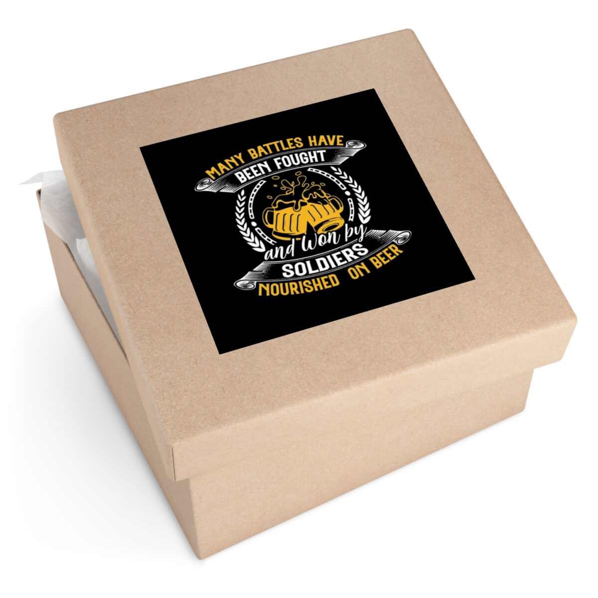 beer square stickers nourished on beer design perfect for beer lovers